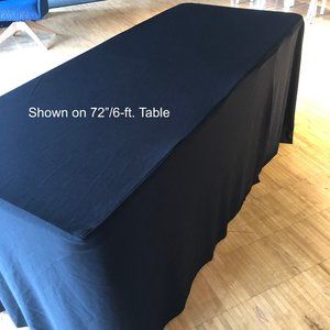 SET/3 Black Fitted 6-8-Ft Tablecloths